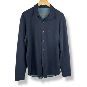 Lululemon Men's Size XL Commission Long Sleeve Shirt Blue Quiet Luxury Preppy